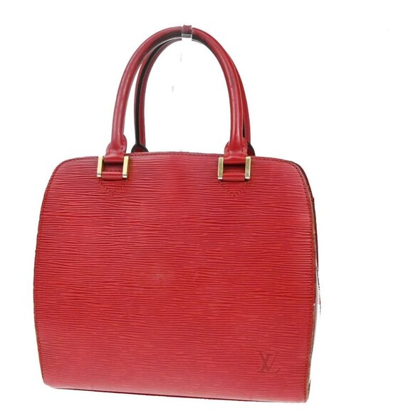 LOUIS VUITTON LV Logo Pont Neuf Hand Bag Epi Leather Red France - Picture 1 of 16